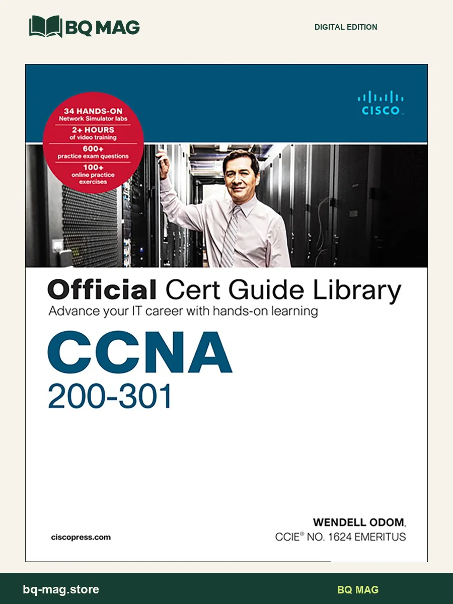 CCNA 200-301 Official Cert Guide Library, 1 e — 1st Edition — BQ MAG cover